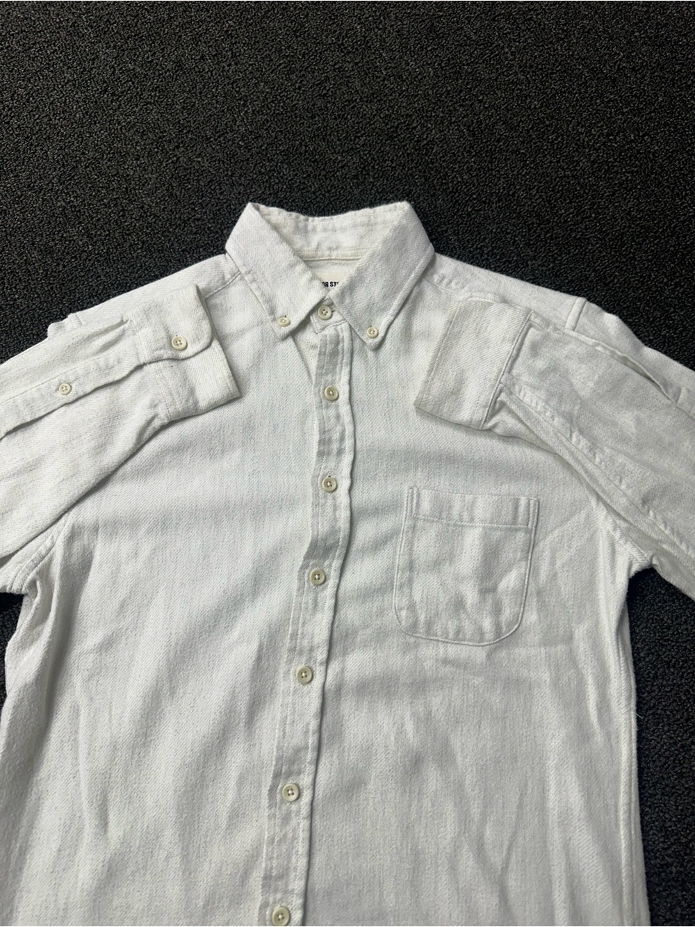 Taylor Stitch Light Gray Button-Down Casual Shirt